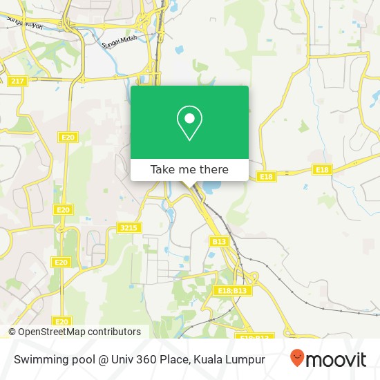 Swimming pool @ Univ 360 Place map