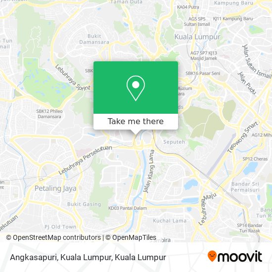 Peta Angkasapuri, Kuala Lumpur