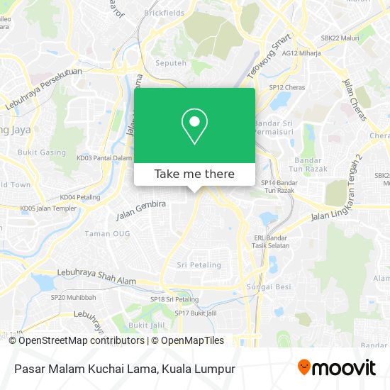 Pasar Malam Kuchai Lama map