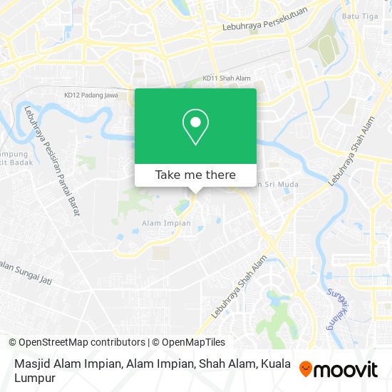 Peta Masjid Alam Impian, Alam Impian, Shah Alam