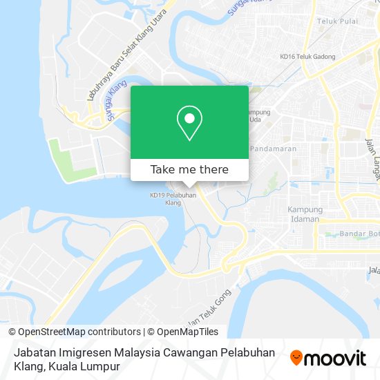 Jabatan Imigresen Malaysia Cawangan Pelabuhan Klang map