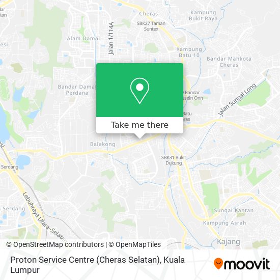 Peta Proton Service Centre (Cheras Selatan)