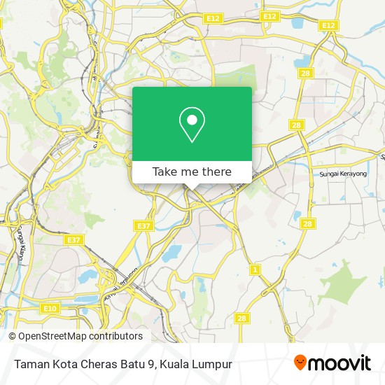 Taman Kota Cheras Batu 9 map