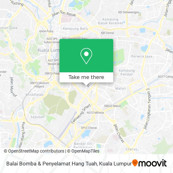 Peta Balai Bomba & Penyelamat Hang Tuah