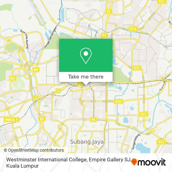 Westminster International College, Empire Gallery SJ map