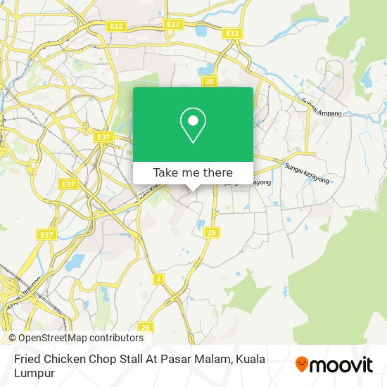 Fried Chicken Chop Stall At Pasar Malam map