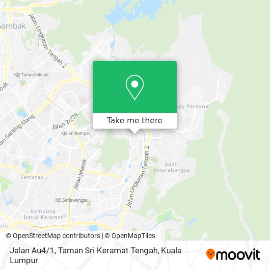 Peta Jalan Au4 / 1, Taman Sri Keramat Tengah