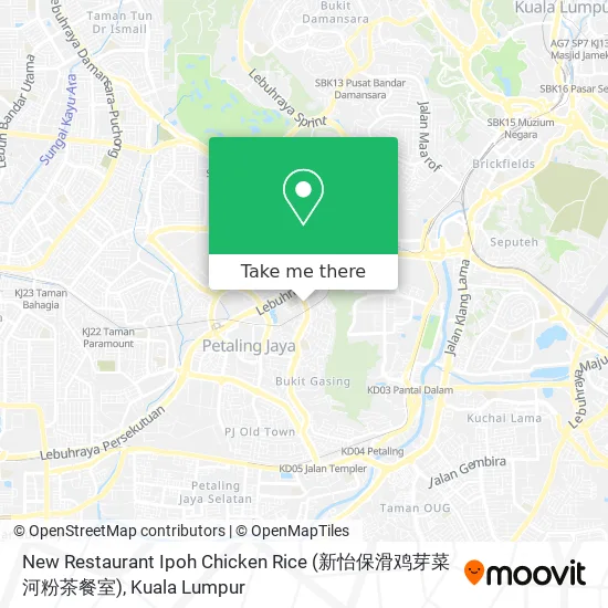 New Restaurant Ipoh Chicken Rice (新怡保滑鸡芽菜河粉茶餐室) map