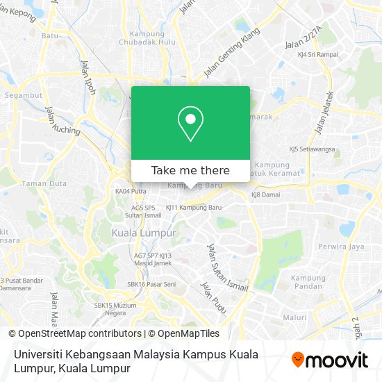 Universiti Kebangsaan Malaysia Kampus Kuala Lumpur map