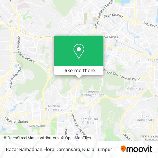 Bazar Ramadhan Flora Damansara map