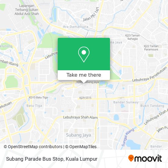 Subang Parade Bus Stop map