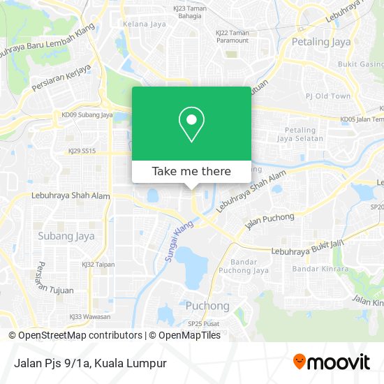 Jalan Pjs 9/1a map