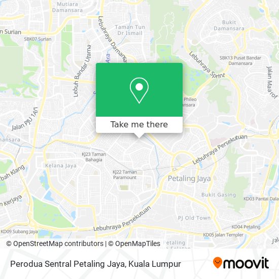 Perodua Sentral Petaling Jaya map
