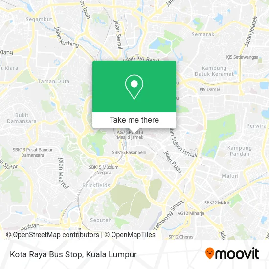 Kota Raya Bus Stop map