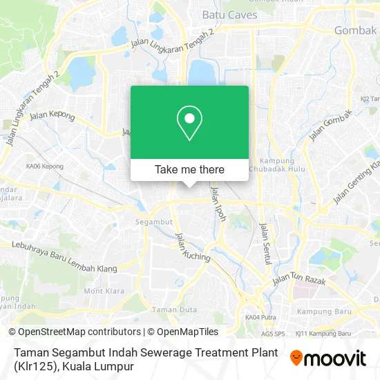 Taman Segambut Indah Sewerage Treatment Plant (Klr125) map