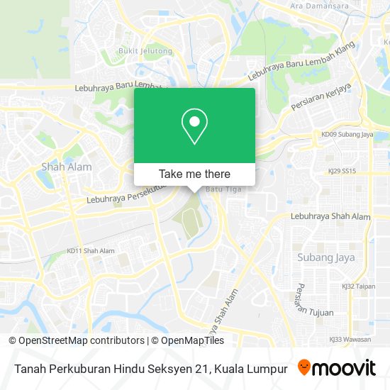 Peta Tanah Perkuburan Hindu Seksyen 21