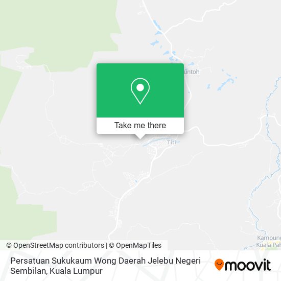Peta Persatuan Sukukaum Wong Daerah Jelebu Negeri Sembilan