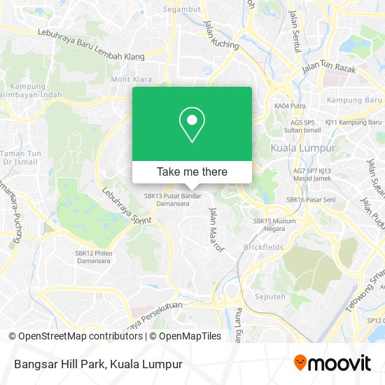 Peta Bangsar Hill Park