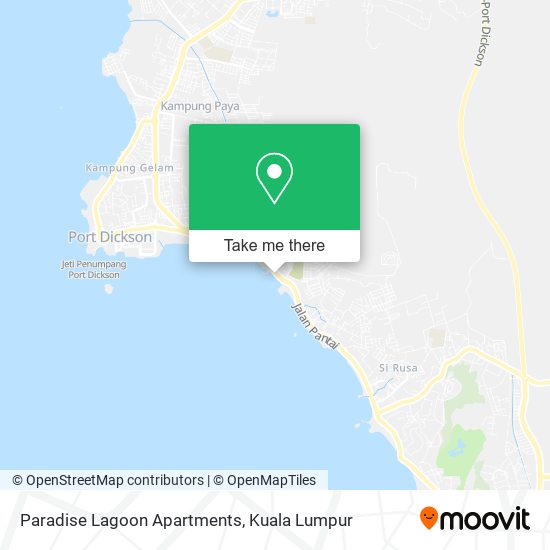 Paradise Lagoon Apartments map