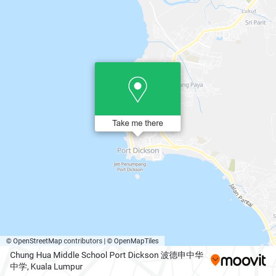 Peta Chung Hua Middle School Port Dickson 波德申中华中学