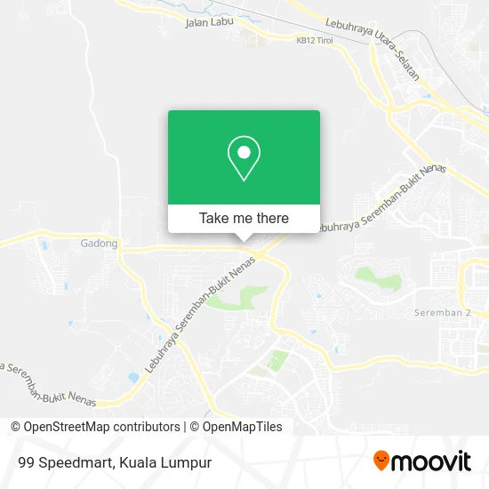 99 Speedmart map