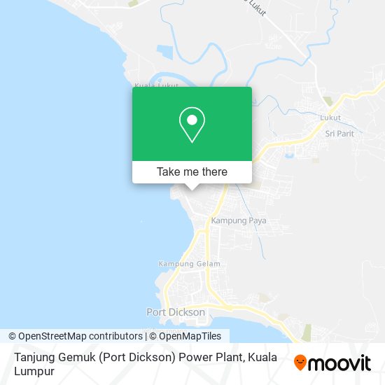 Peta Tanjung Gemuk (Port Dickson) Power Plant