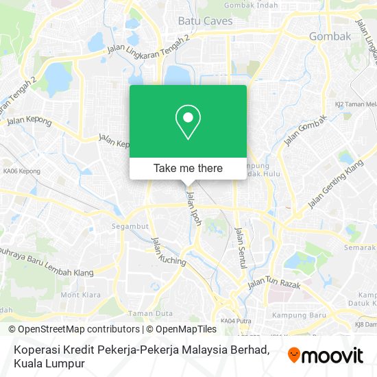 Koperasi Kredit Pekerja-Pekerja Malaysia Berhad map