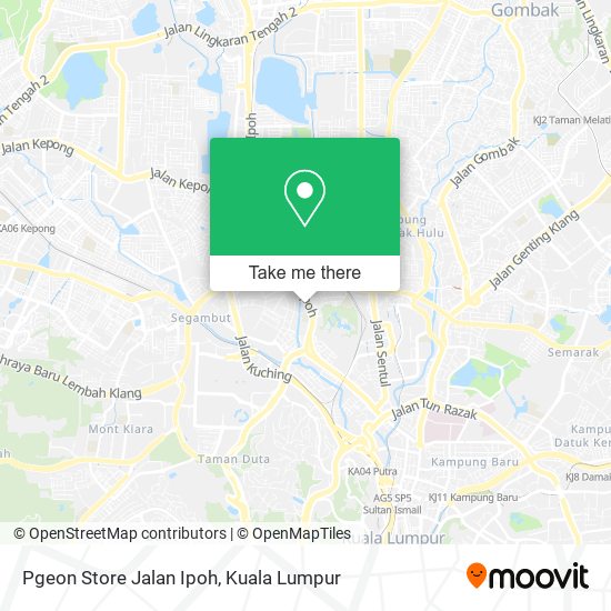 Peta Pgeon Store Jalan Ipoh