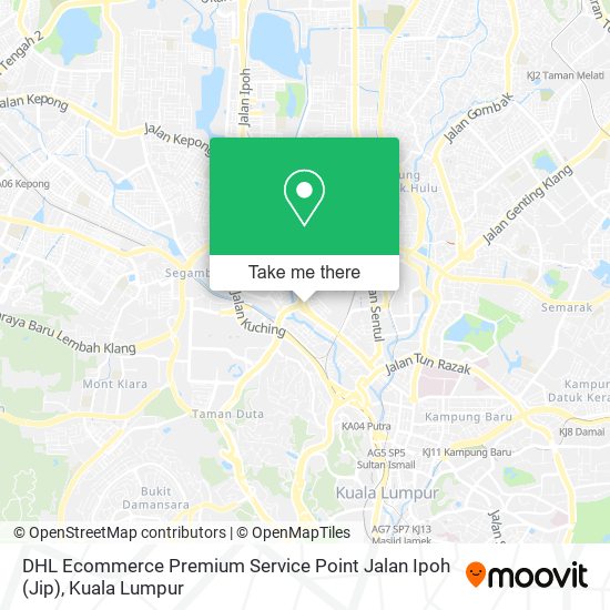 Peta DHL Ecommerce Premium Service Point Jalan Ipoh (Jip)