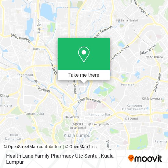 Peta Health Lane Family Pharmacy Utc Sentul