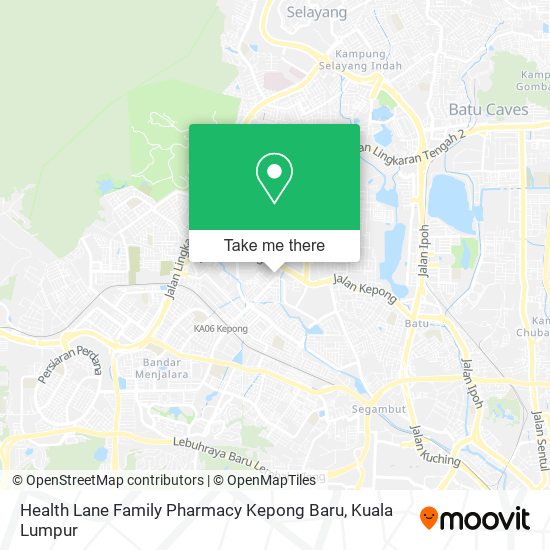 Health Lane Family Pharmacy Kepong Baru map