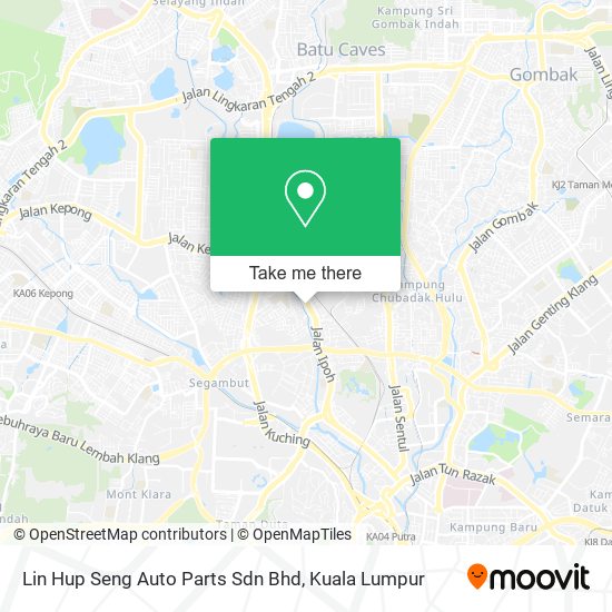 Peta Lin Hup Seng Auto Parts Sdn Bhd