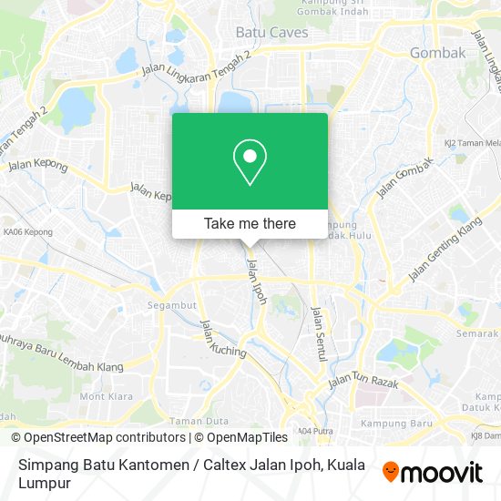Peta Simpang Batu Kantomen / Caltex Jalan Ipoh