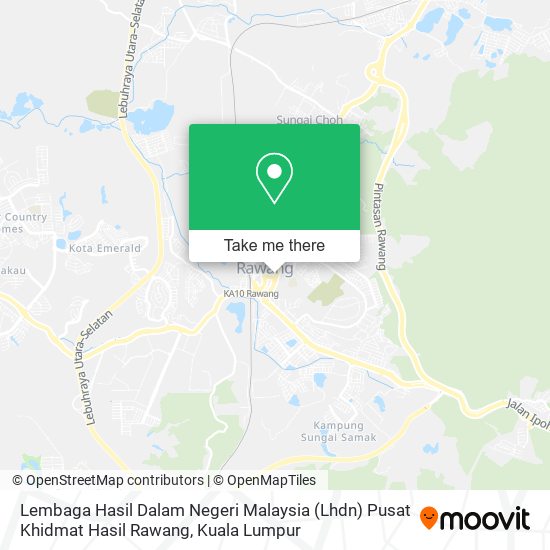 Peta Lembaga Hasil Dalam Negeri Malaysia (Lhdn) Pusat Khidmat Hasil Rawang