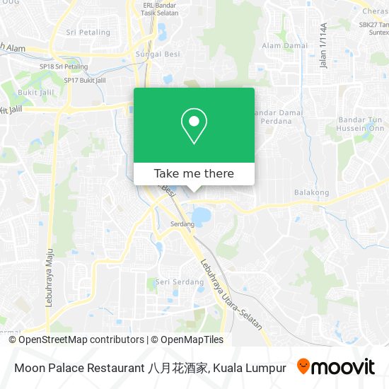 Moon Palace Restaurant 八月花酒家 map