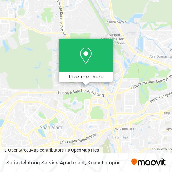 Peta Suria Jelutong Service Apartment
