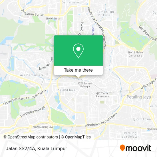 Jalan SS2/4A map