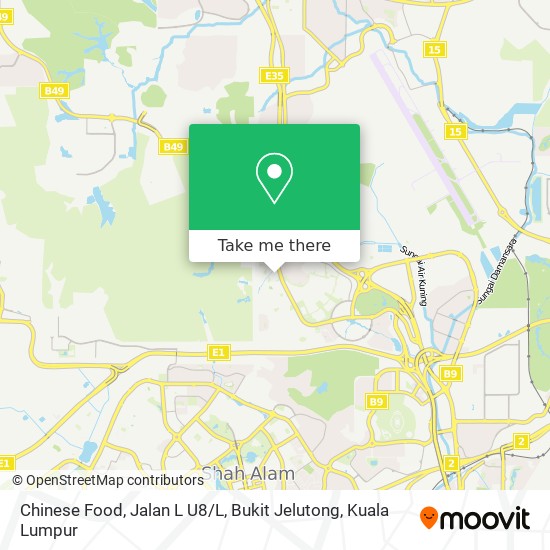 Chinese Food, Jalan L U8 / L, Bukit Jelutong map