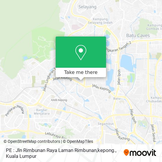 PE : Jln Rimbunan Raya Laman Rimbunan,kepong. map