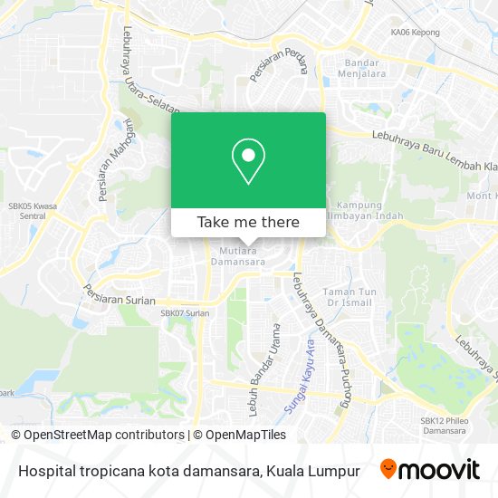 Hospital tropicana kota damansara map