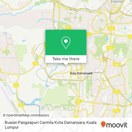 Peta Buaian Pangsapuri Carmila Kota Damansara