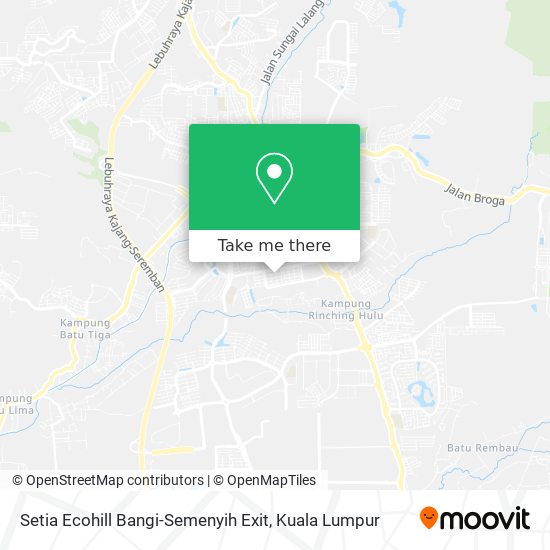 Peta Setia Ecohill Bangi-Semenyih Exit