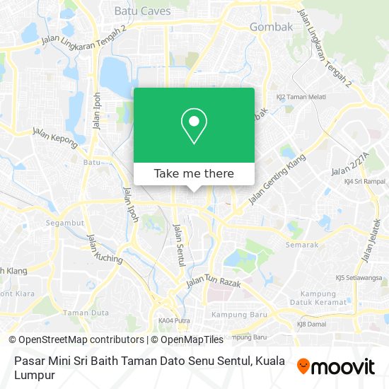 Pasar Mini Sri Baith Taman Dato Senu Sentul map