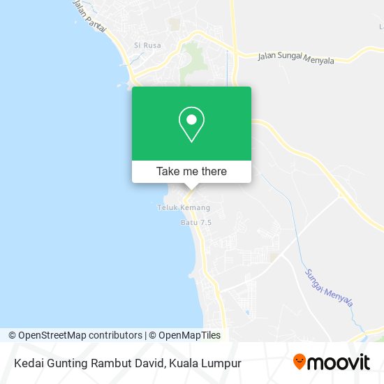 Peta Kedai Gunting Rambut David