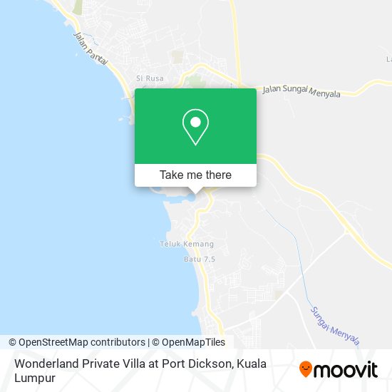 Wonderland Private Villa at Port Dickson map