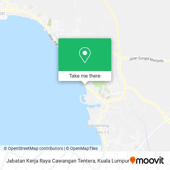 Jabatan Kerja Raya Cawangan Tentera map