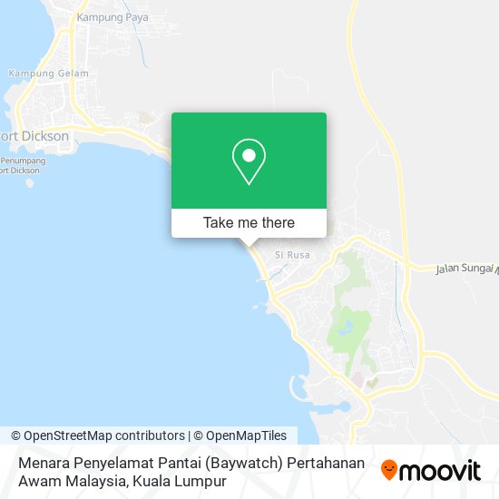 Peta Menara Penyelamat Pantai (Baywatch) Pertahanan Awam Malaysia