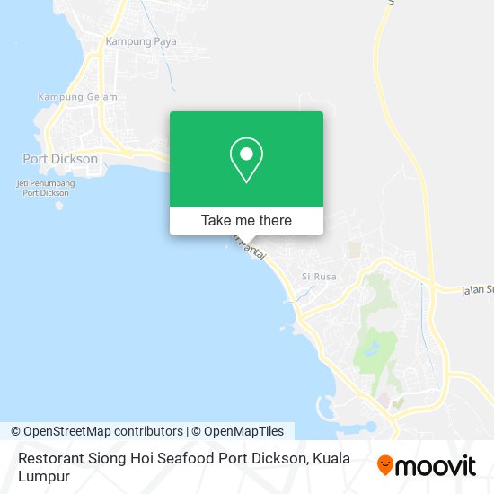 Peta Restorant Siong Hoi Seafood Port Dickson