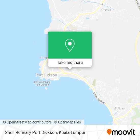 Shell Refinary Port Dickson map