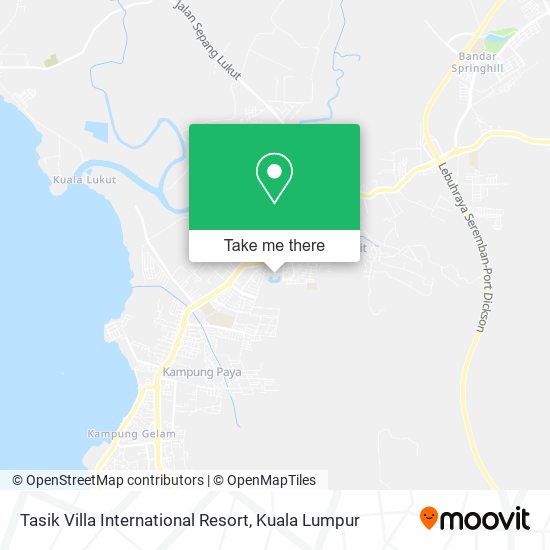 Tasik Villa International Resort map